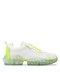Chaussures de sport blanc et vert Jimmy Choo