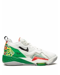 Chaussures de sport blanc et vert Jordan