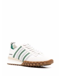 Chaussures de sport blanc et vert DSQUARED2