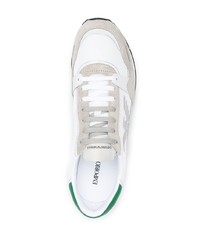 Chaussures de sport blanc et vert Emporio Armani