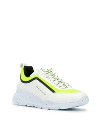 Chaussures de sport blanc et vert MSGM