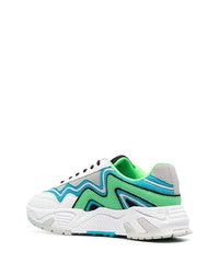 Chaussures de sport blanc et vert MSGM