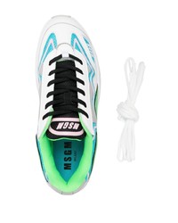 Chaussures de sport blanc et vert MSGM