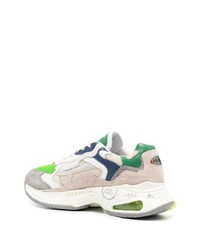 Chaussures de sport blanc et vert Premiata