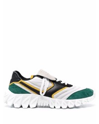 Chaussures de sport blanc et vert Pantofola D'oro