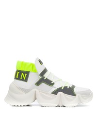 Chaussures de sport blanc et vert Philipp Plein