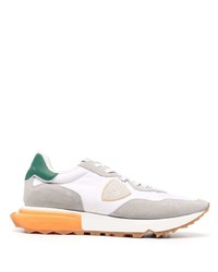 Chaussures de sport blanc et vert Philippe Model Paris