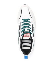 Chaussures de sport blanc et vert Diesel