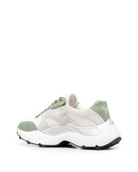 Chaussures de sport blanc et vert MCM