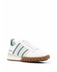 Chaussures de sport blanc et vert DSQUARED2