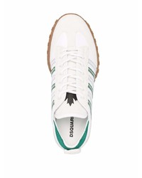 Chaussures de sport blanc et vert DSQUARED2