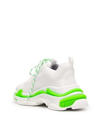 Chaussures de sport blanc et vert Balenciaga