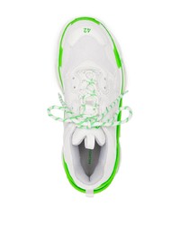 Chaussures de sport blanc et vert Balenciaga