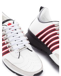 Chaussures de sport blanches et noires DSQUARED2