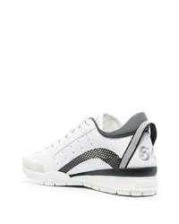 Chaussures de sport blanches et noires DSQUARED2