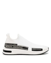 Chaussures de sport blanches et noires Armani Exchange