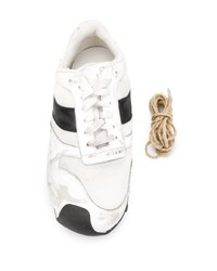 Chaussures de sport blanches et noires Marni