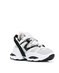 Chaussures de sport blanches et noires DSQUARED2