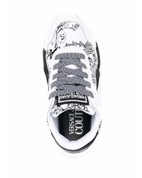 Chaussures de sport blanches et noires VERSACE JEANS COUTURE