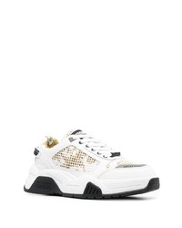 Chaussures de sport blanches et noires VERSACE JEANS COUTURE