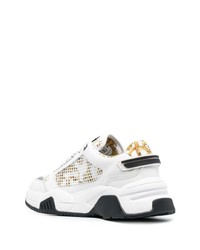 Chaussures de sport blanches et noires VERSACE JEANS COUTURE