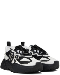 Chaussures de sport blanches et noires Dolce & Gabbana