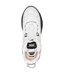 Chaussures de sport blanches et noires Moschino