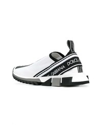 Chaussures de sport blanches et noires Dolce & Gabbana