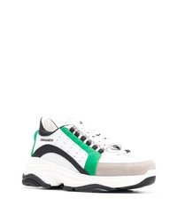 Chaussures de sport blanches et noires DSQUARED2