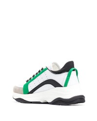 Chaussures de sport blanches et noires DSQUARED2