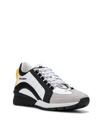 Chaussures de sport blanches et noires DSQUARED2