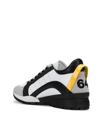 Chaussures de sport blanches et noires DSQUARED2