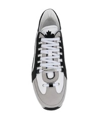 Chaussures de sport blanches et noires DSQUARED2