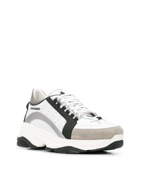 Chaussures de sport blanches et noires DSQUARED2