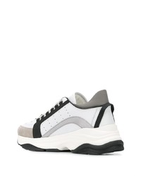 Chaussures de sport blanches et noires DSQUARED2