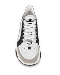 Chaussures de sport blanches et noires DSQUARED2