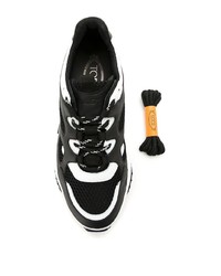 Chaussures de sport blanches et noires Tod's