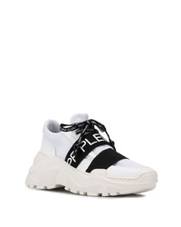 Chaussures de sport blanches et noires Philipp Plein