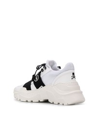 Chaussures de sport blanches et noires Philipp Plein