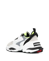 Chaussures de sport blanches et noires DSQUARED2