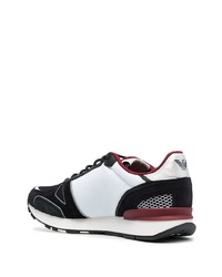 Chaussures de sport blanches et noires Emporio Armani