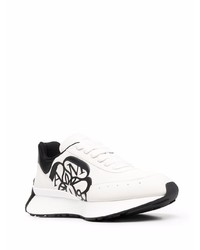 Chaussures de sport blanches et noires Alexander McQueen