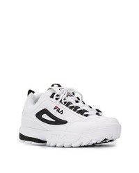 Chaussures de sport blanches et noires Fila