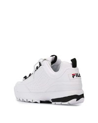 Chaussures de sport blanches et noires Fila