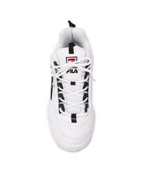 Chaussures de sport blanches et noires Fila