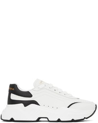 Chaussures de sport blanches et noires Dolce & Gabbana
