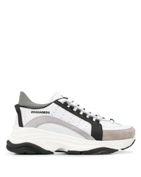 Chaussures de sport blanches et noires DSQUARED2