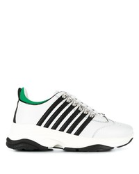 Chaussures de sport blanches et noires DSQUARED2