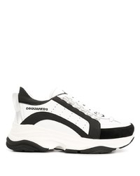 Chaussures de sport blanches et noires DSQUARED2