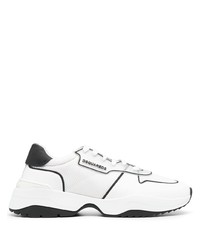 Chaussures de sport blanches et noires DSQUARED2